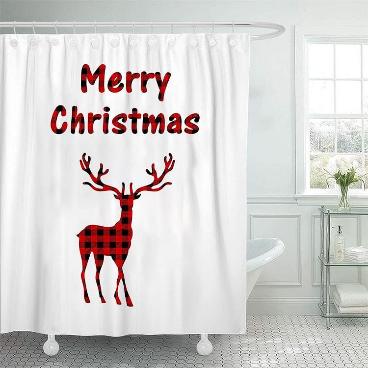 Christmas Reindeer Bathroom Shower Curtains - Best Gifts Decor-BlingPainting-Customized Products Make Great Gifts