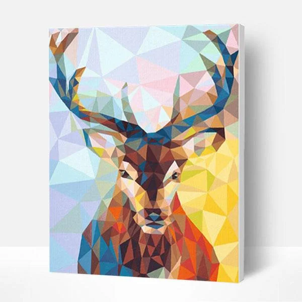 Paint by Numbers Kit - Geometric mosaic deer - Good Gifts 2022-BlingPainting-Customized Products Make Great Gifts