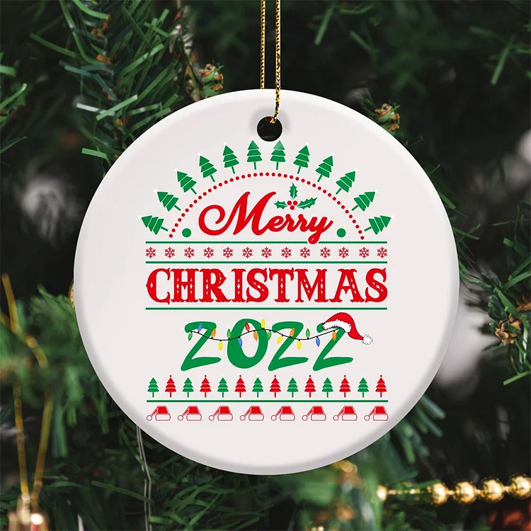 2022 Merry Christmas Ornament Christmas Tree Decor-BlingPainting-Customized Products Make Great Gifts