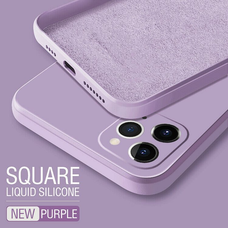 Luxury Original Square Liquid Silicone Phone Case For iPhone
