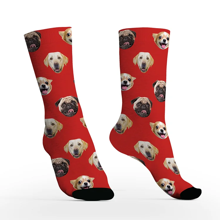 Custom Pets Face Socks with Photos For Your Family-BlingPainting-Customized Products Make Great Gifts