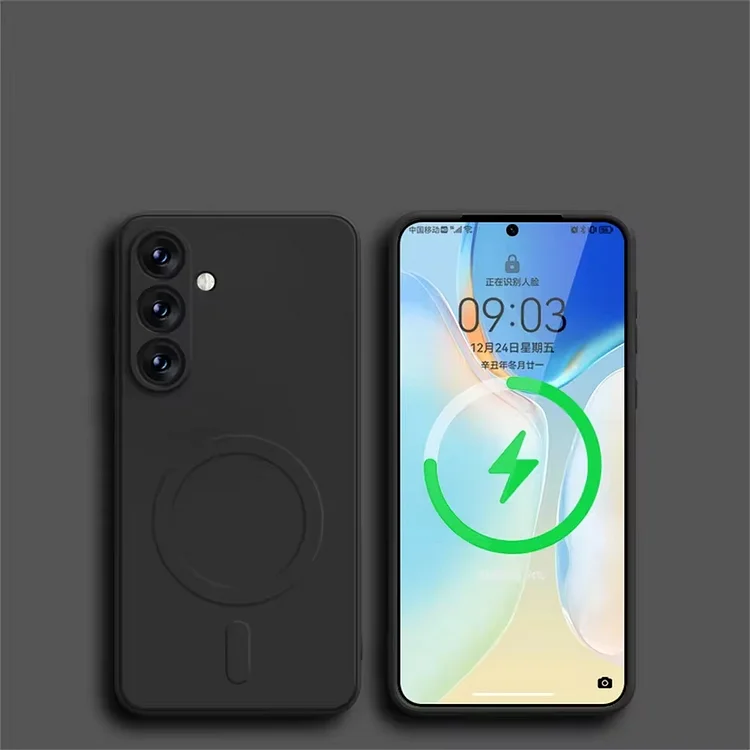 Original Liquid Silicone Magnetic Wireless Charge Case For Samsung Galaxy S25 Ultra S25 S24 Ultra S24 FE S23 S22 Plus A16 A55 A35 Magnetic Shockproof Cover