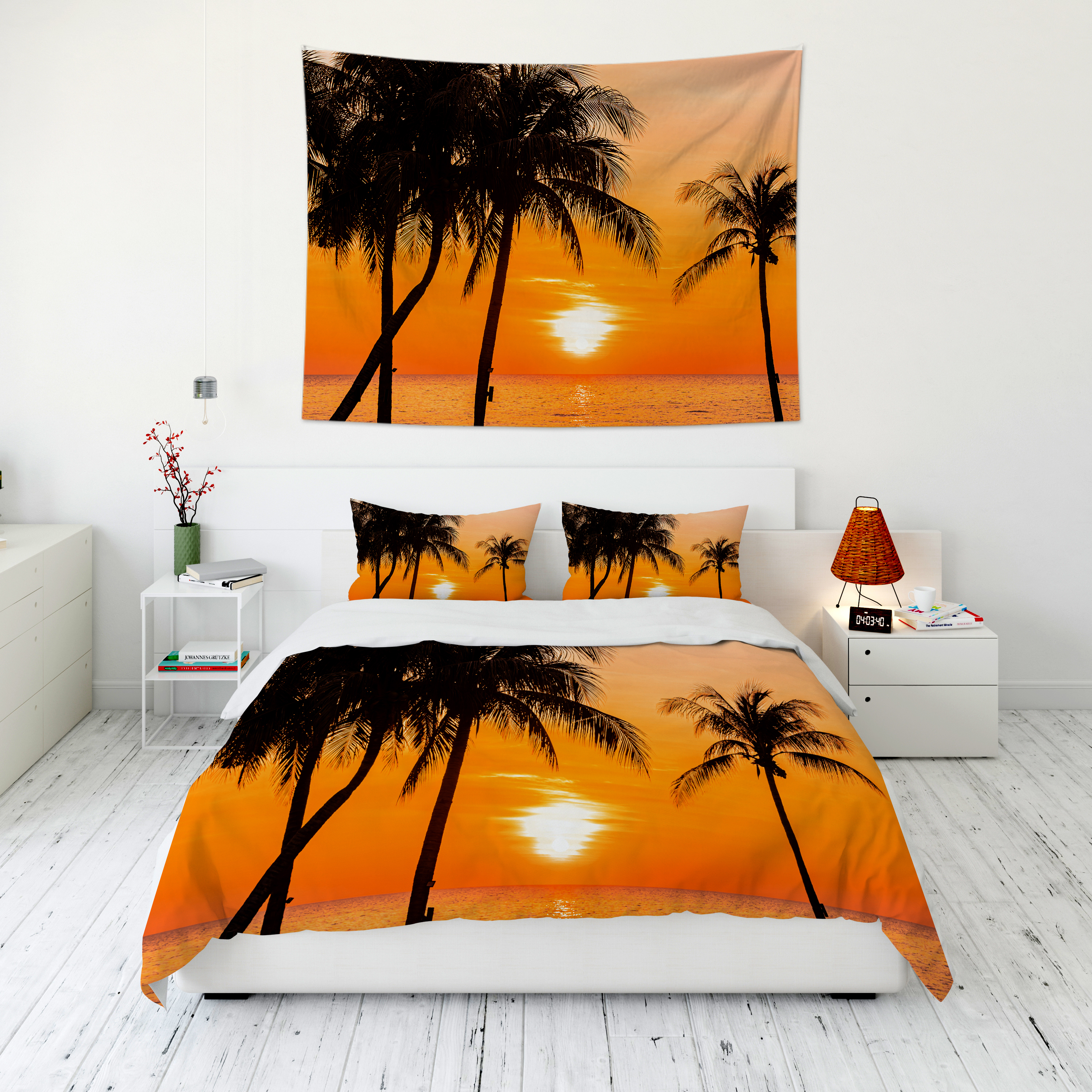 Beautiful Landscape of Sea Ocean Tapestry Wall Hanging and 3Pcs Bedding Set Home Decor-BlingPainting-Customized Products Make Great Gifts