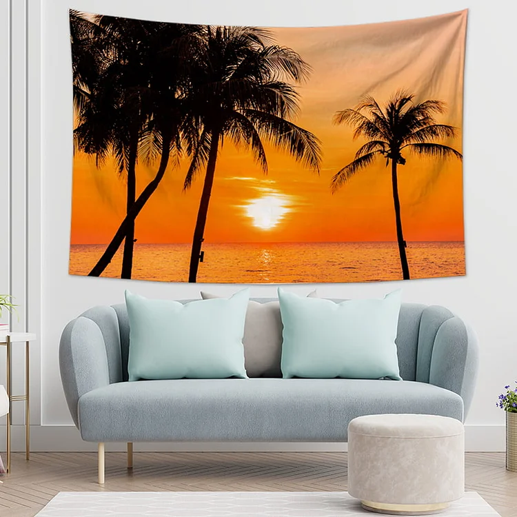 Beautiful Landscape of Sea Ocean Tapestry Wall Hanging-BlingPainting-Customized Products Make Great Gifts