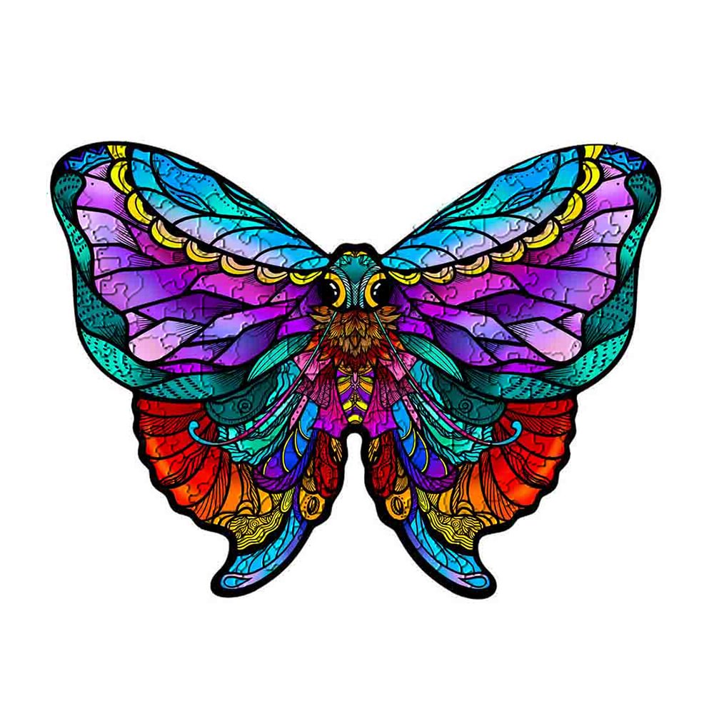 Cute Butterfly Shape Wooden Irregular Jigsaw Puzzles for Kids & Adults, Top Gifts 2021-BlingPainting-Customized Products Make Great Gifts