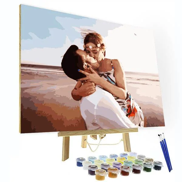 Custom Paint by Numbers Kit &ndash; Personalized Oil Portrait Canvas DIY Painting Gift for Lovers