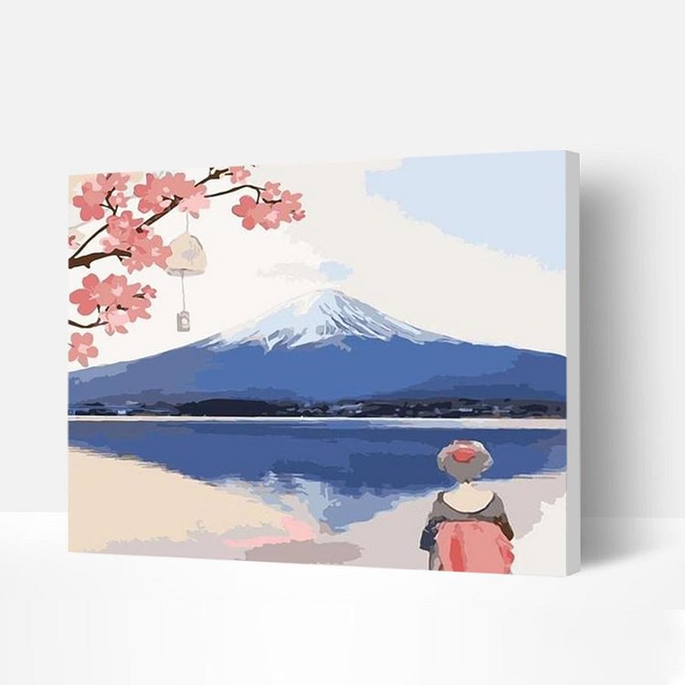 Paint by Numbers Kit - Looking at Mount Fuji-BlingPainting-Customized Products Make Great Gifts