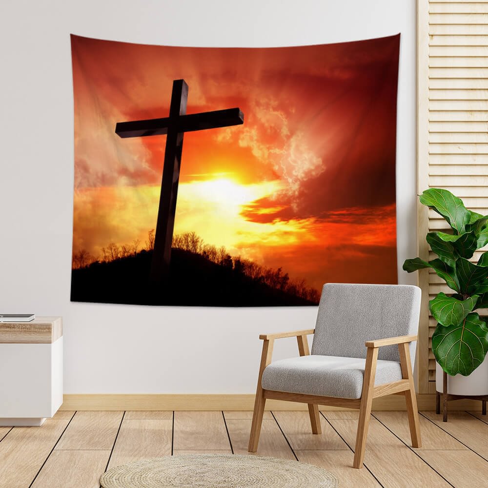 Jesus Died for Me Tapestry Wall Hanging-BlingPainting-Customized Products Make Great Gifts