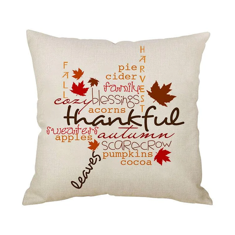 Thanksgiving Decor Text Throw Pillow N-BlingPainting-Customized Products Make Great Gifts
