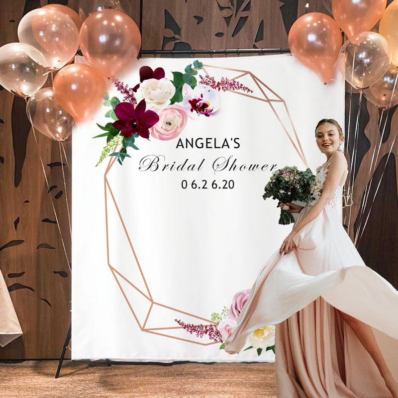 Custom Flower cluster Shower Backdrop-BlingPainting-Customized Products Make Great Gifts