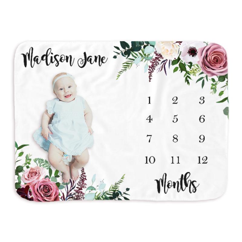Custom Baby Milestone Blanket-BlingPainting-Customized Products Make Great Gifts