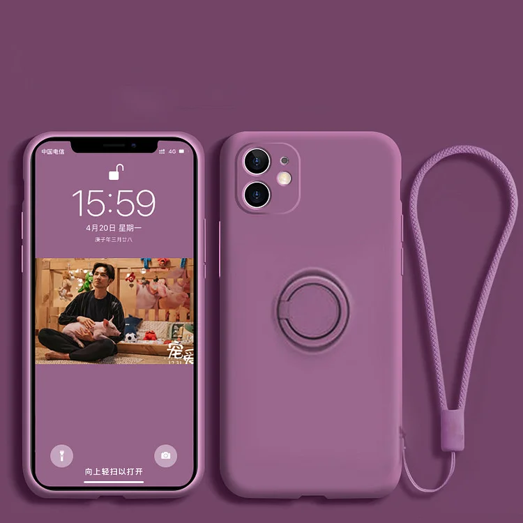 Liquid Silicone Magnetic Ring Holder Case For Samsung  Caseepro - High Quality Phone Cases & Covers