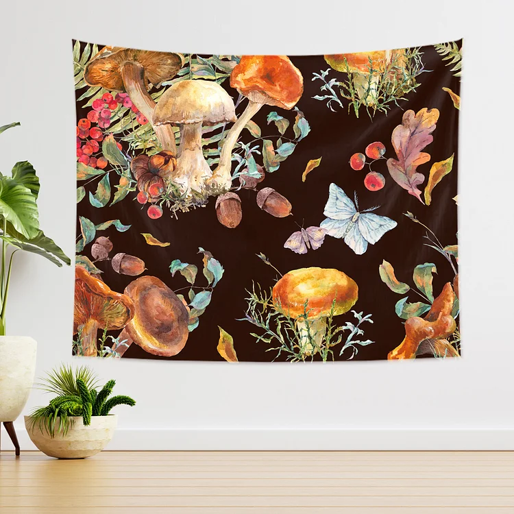 Psychedelic Mushroom Fantasy Plant Tapestry Wall Hanging Living Room Bedroom Decor Type B-BlingPainting-Customized Products Make Great Gifts