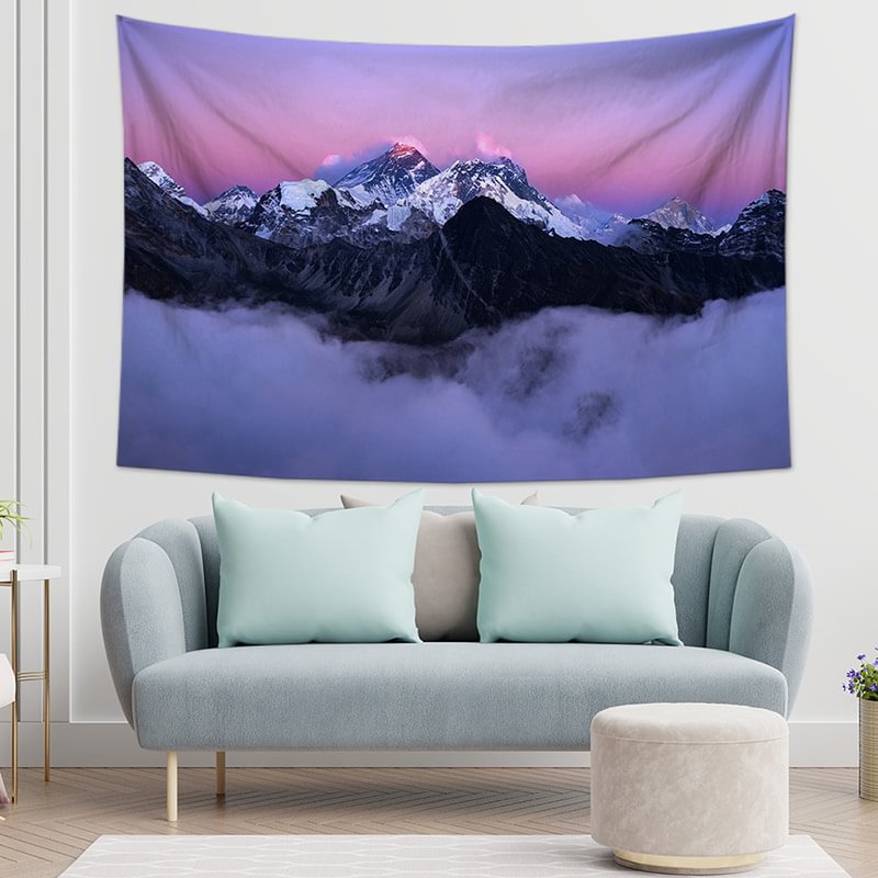 Beautiful Scenery of the Summit of Mount Everest Tapestry Wall Hanging-BlingPainting-Customized Products Make Great Gifts