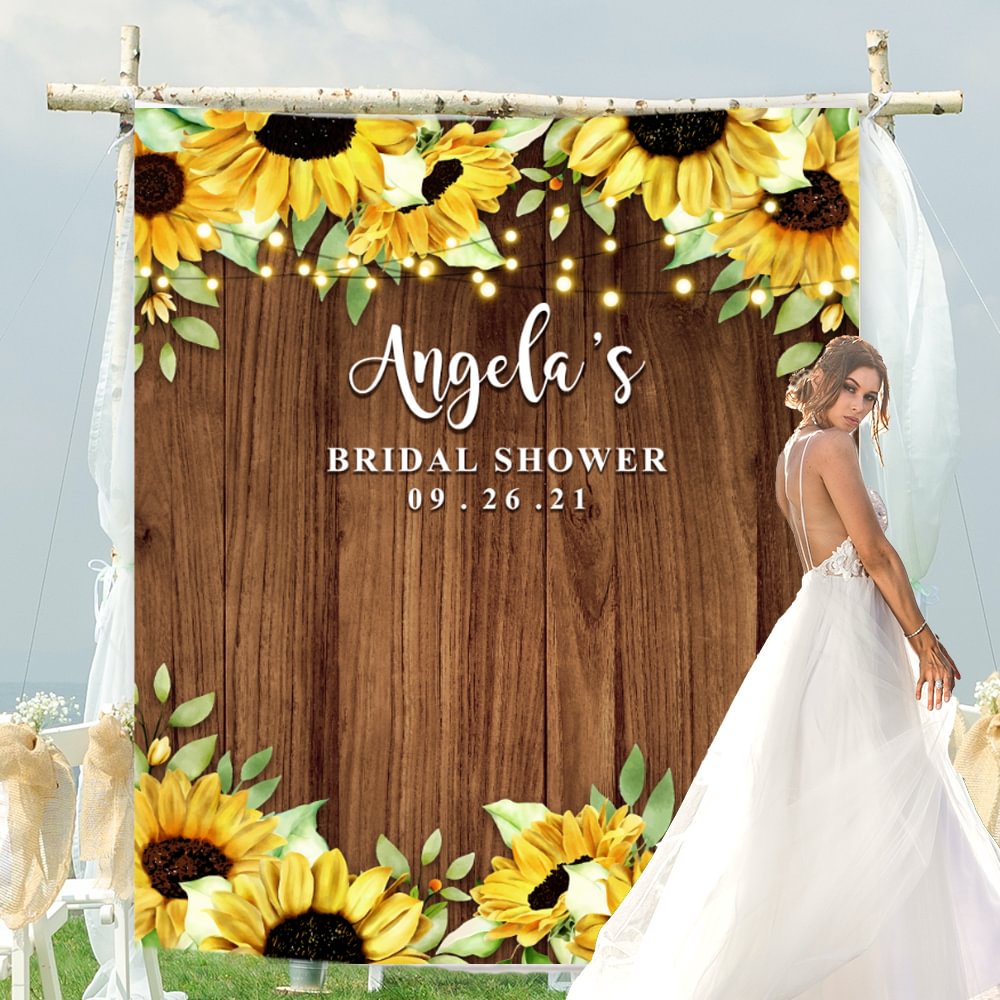Custom Sunflower Wedding Backdrop-BlingPainting-Customized Products Make Great Gifts