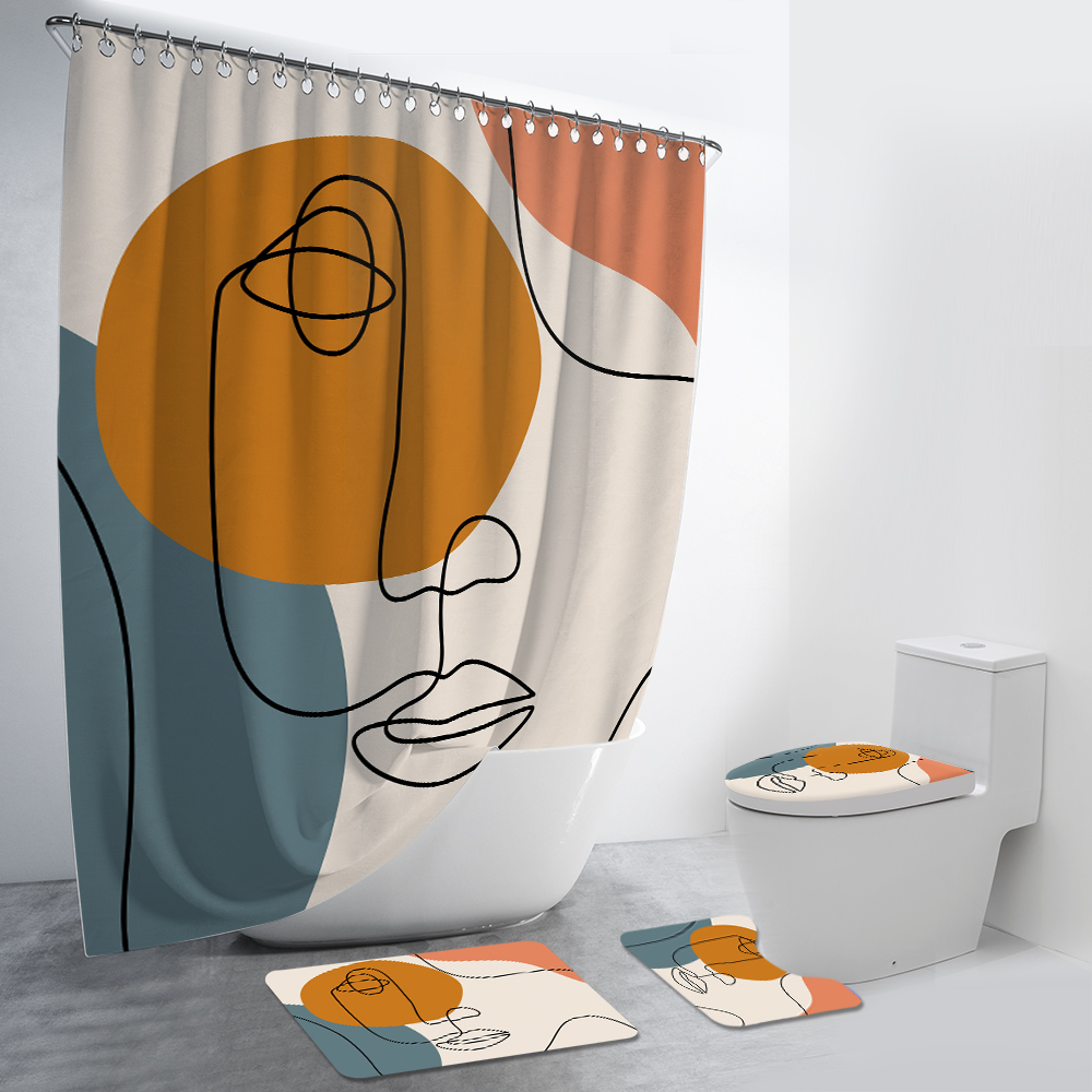 Facial Abstraction 4Pcs Bathroom Set-BlingPainting-Customized Products Make Great Gifts