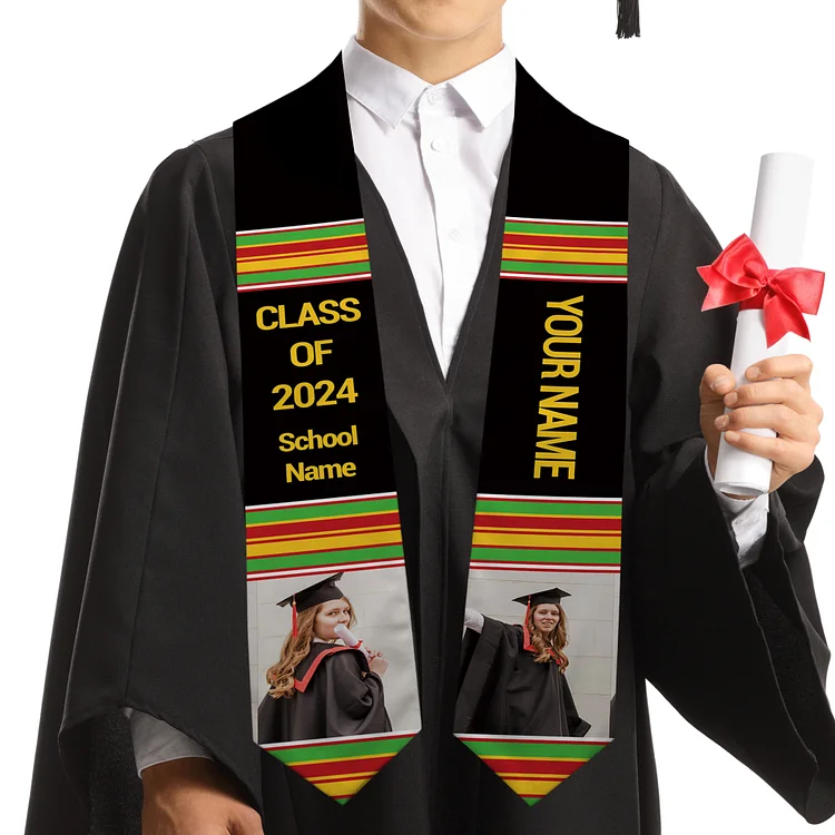 Personalized College Graduation Stole, Echoing High School Traditions-BlingPainting-Customized Products Make Great Gifts