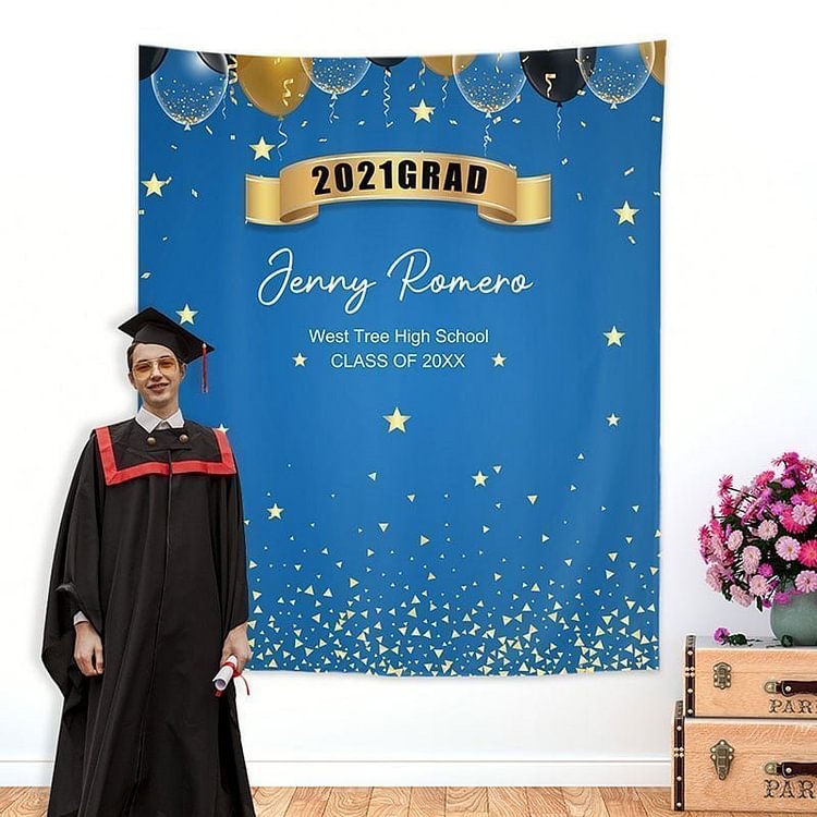 Personalized Graduation Party Photo Backdrop F-BlingPainting-Customized Products Make Great Gifts