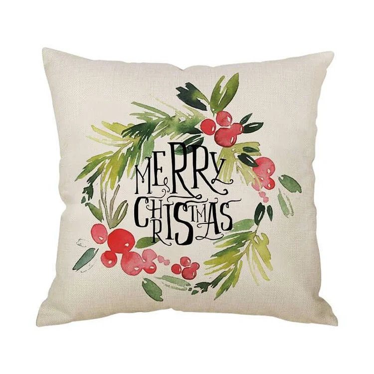 Merry Christmas Decor Linen Throw Pillow, Best Memorial Gifts for Her-BlingPainting-Customized Products Make Great Gifts