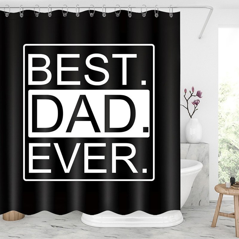 Best Dad Ever Shower Curtains - Father's Day Gift Ideas-BlingPainting-Customized Products Make Great Gifts