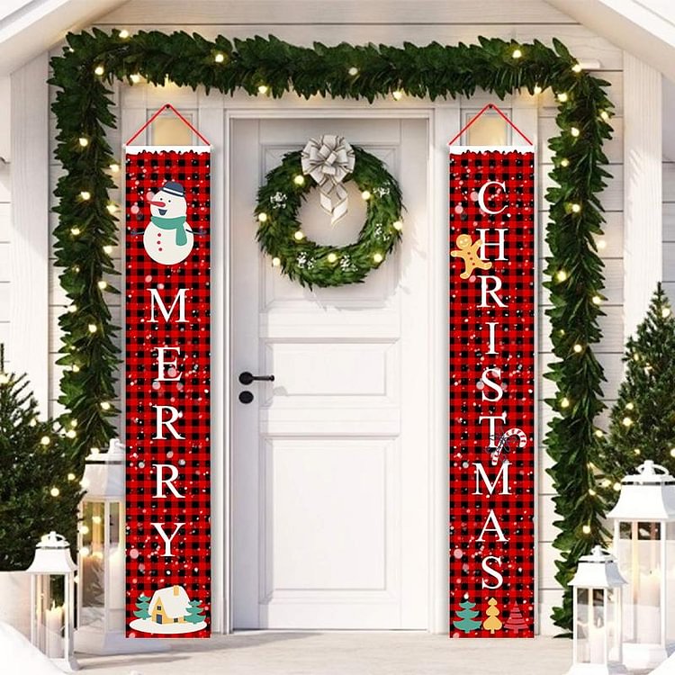Merry Christmas Banner Decor J - 2022 Best Gifts Decor-BlingPainting-Customized Products Make Great Gifts