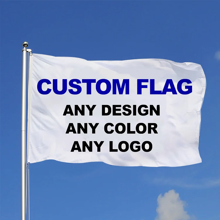 Custom Flags – Personalized Photo or Logo, Single or Double Sided, Grommets or Pole Sleeve, Weatherproof Polyester