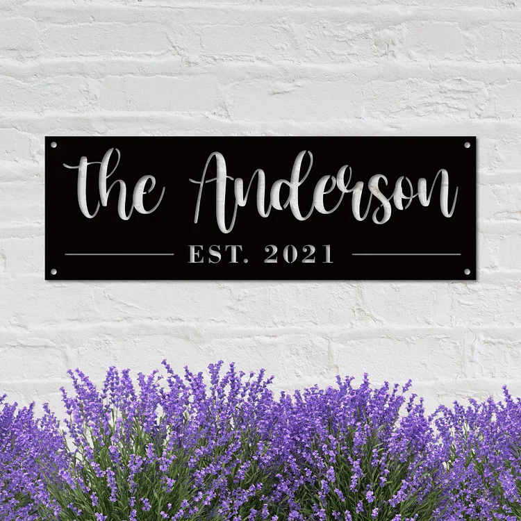 Custom Family Name Metal Sign Metal Wall Art Outdoor Signs - Best Gift for Housewarming, New Home-BlingPainting-Customized Products Make Great Gifts