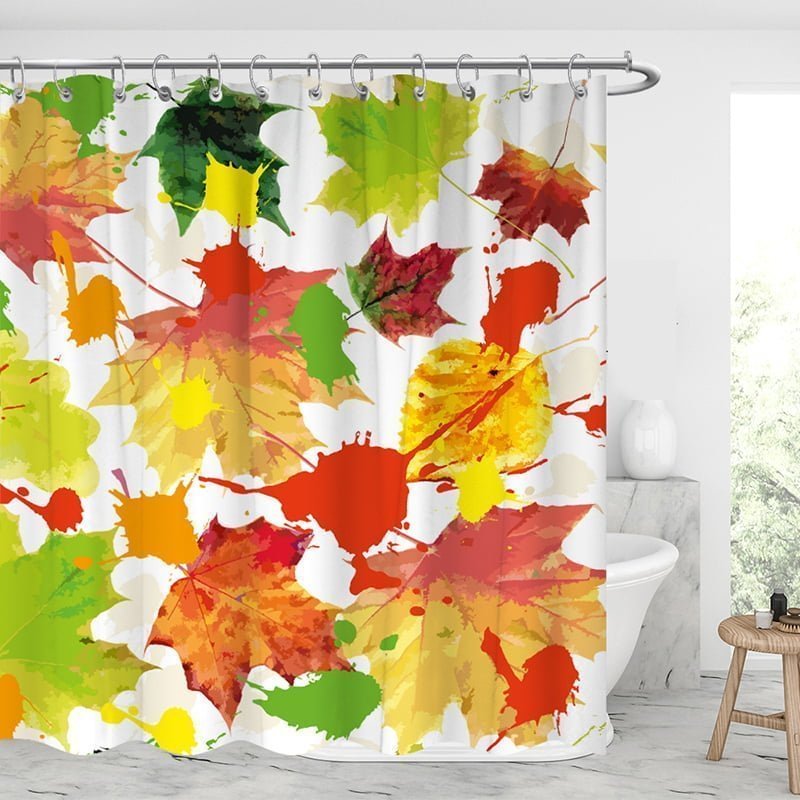 Autumn Fall Leaves Shower Curtains-BlingPainting-Customized Products Make Great Gifts