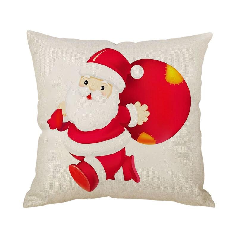 Christmas Decor Linen Santa Throw Pillow, Memorial Gifts for Her-BlingPainting-Customized Products Make Great Gifts
