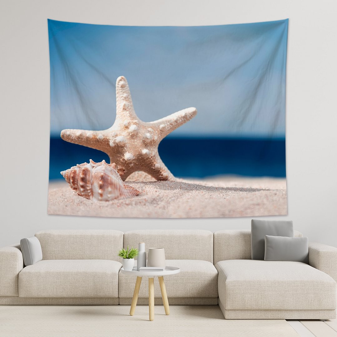 Beach Landscape Tapestry Wall Hanging-BlingPainting-Customized Products Make Great Gifts