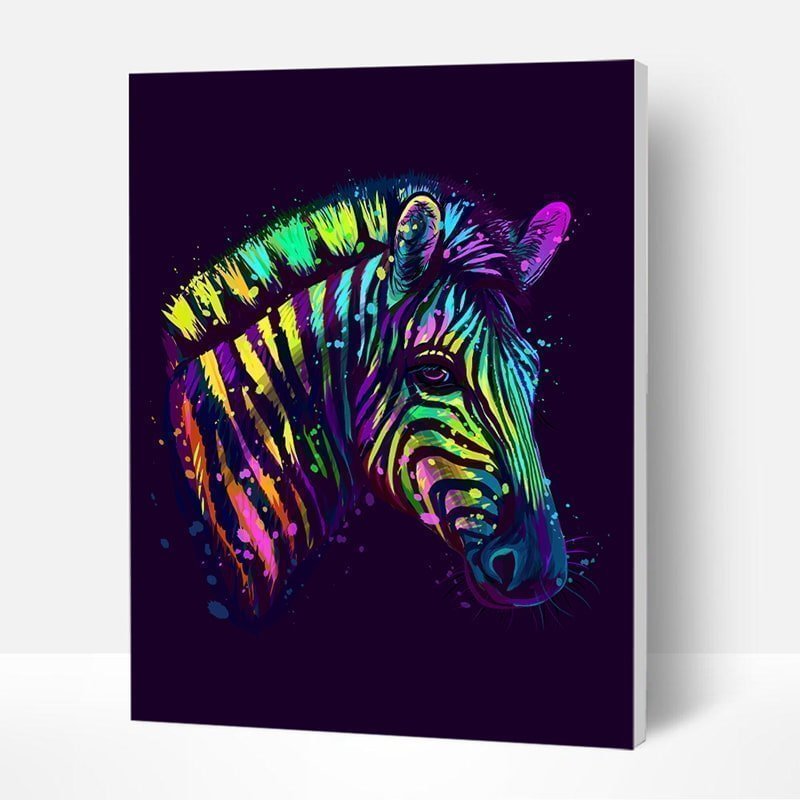 Paint by Numbers Kit - Colorful Zebra-BlingPainting-Customized Products Make Great Gifts