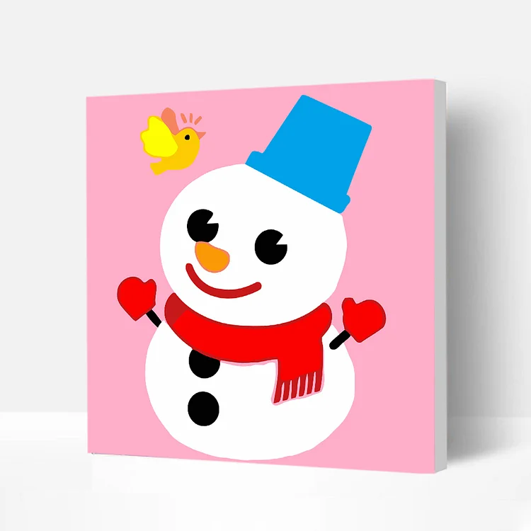 Wooden Framed Incredible Christmas Wall Art Paint with Painting Kits For Kids and Beginners - Snowman 20*20, Top Gifts-BlingPainting-Customized Products Make Great Gifts