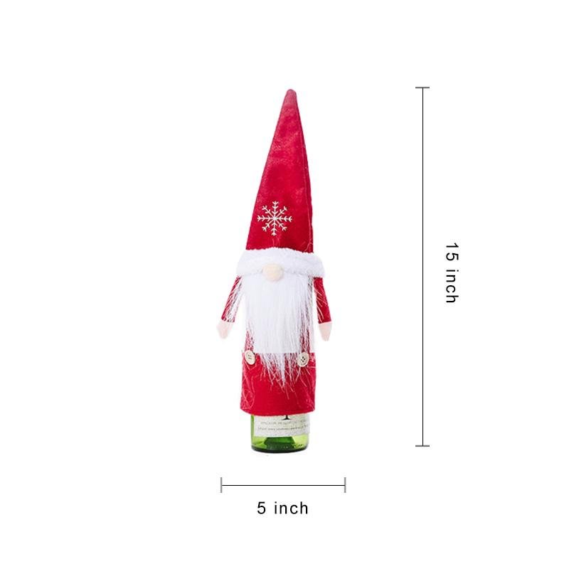 Christmas Elf Gnomes Wine Bottle Cover