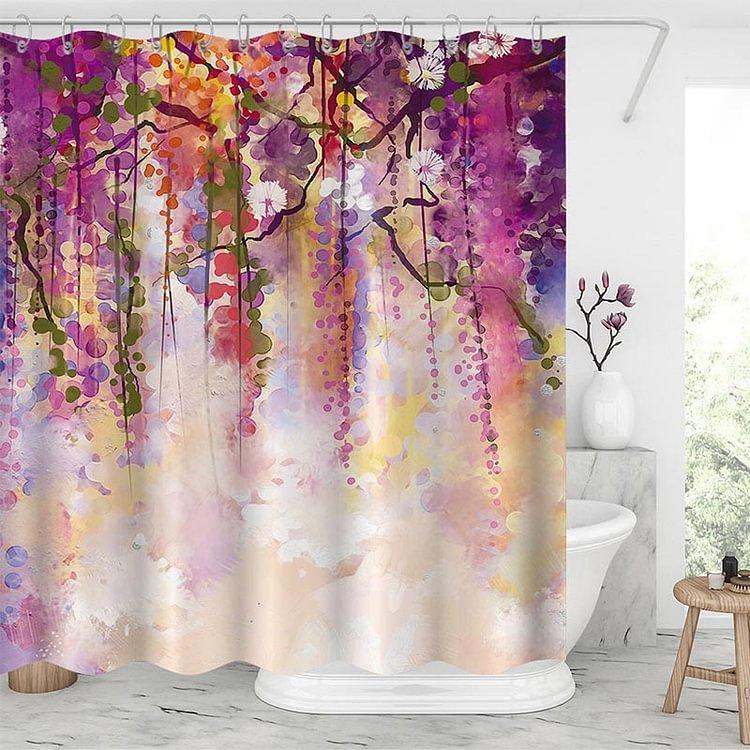 Watercolor Pattern Shower Curtains-BlingPainting-Customized Products Make Great Gifts