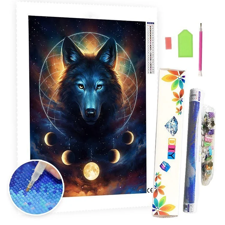 DIY Diamond Painting Kit for Adults - Dream Catcher & Wolf-BlingPainting-Customized Products Make Great Gifts