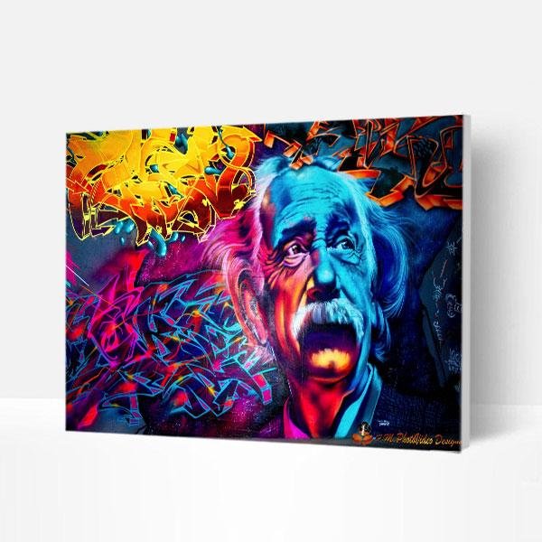 Paint by Numbers Kit - Colorful Einstein-BlingPainting-Customized Products Make Great Gifts