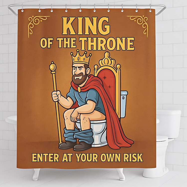 King of the Throne Shower Curtain &ndash; Bathroom Decor Gift for Dad