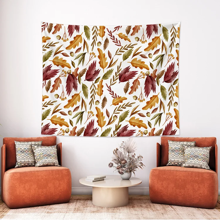 Cartoon Autumn Leaves Tapestry Wall Hanging-BlingPainting-Customized Products Make Great Gifts