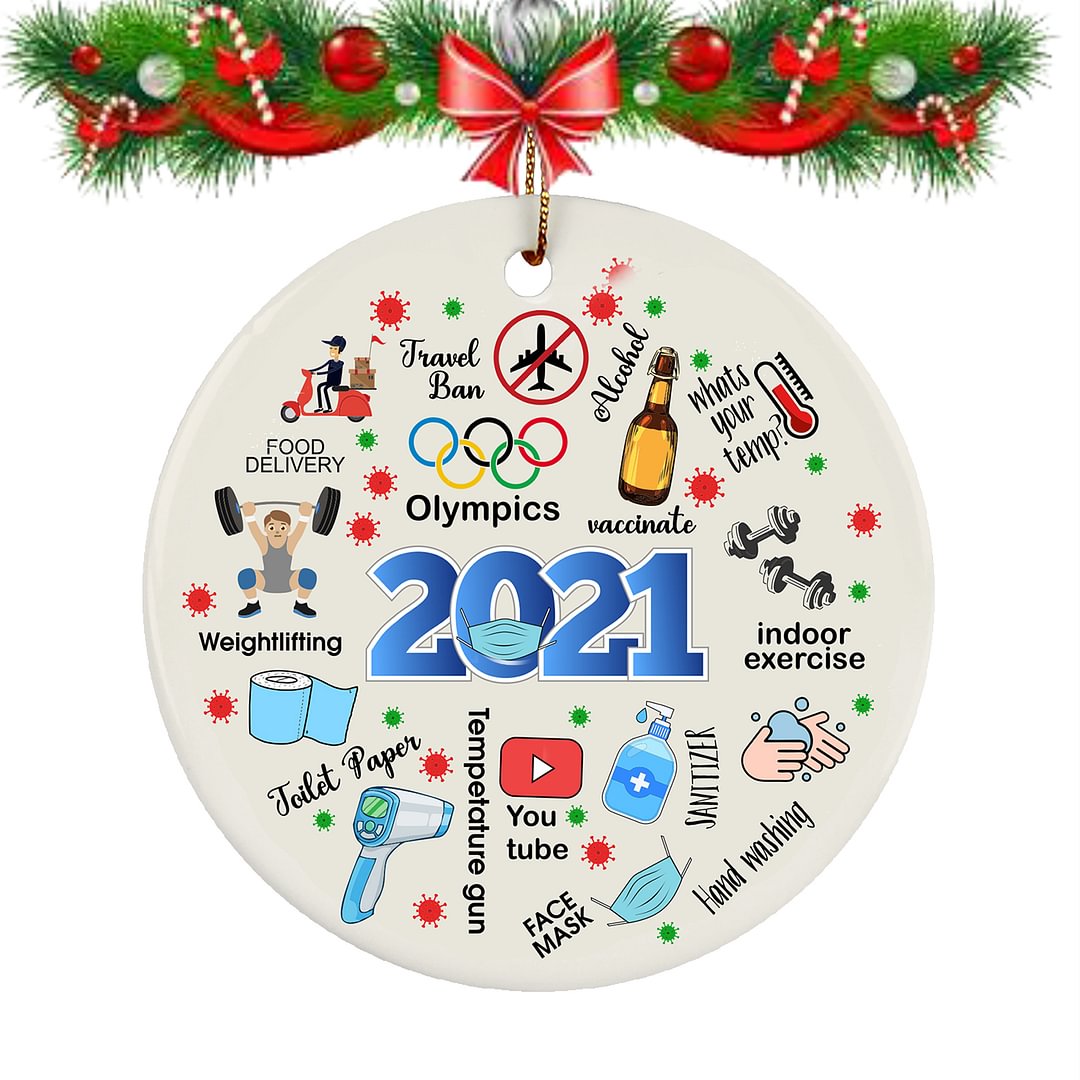 2021 Pandemic Commemorative Christmas Ornament-BlingPainting-Customized Products Make Great Gifts