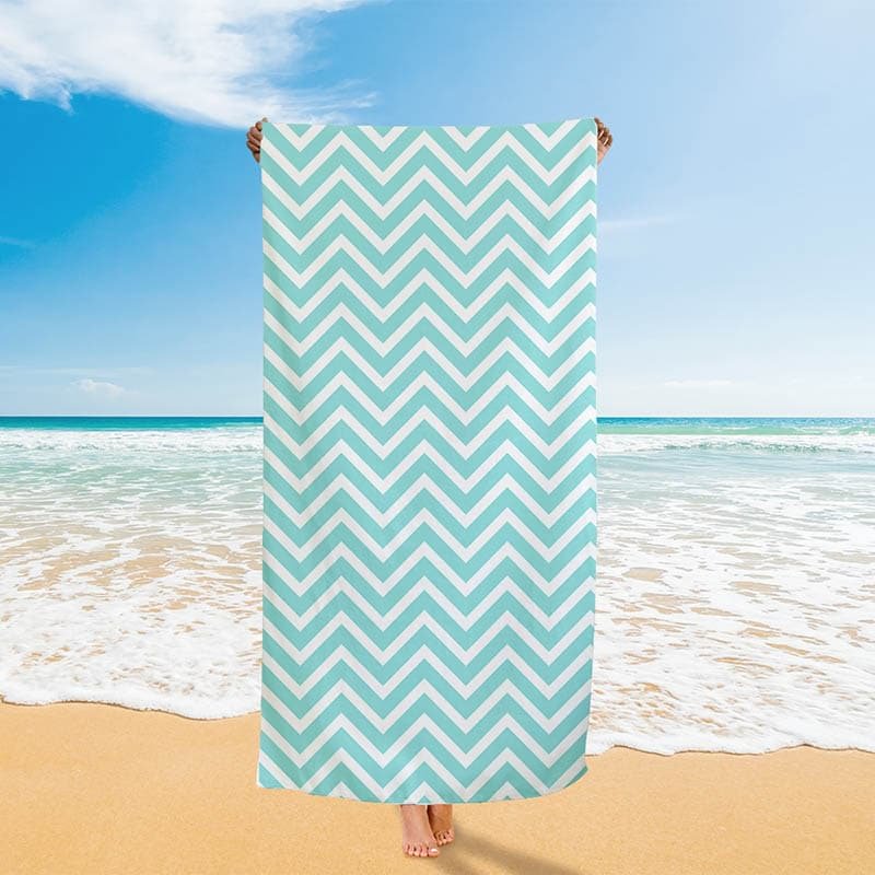 Zigzag Pattern Beach Towel-BlingPainting-Customized Products Make Great Gifts
