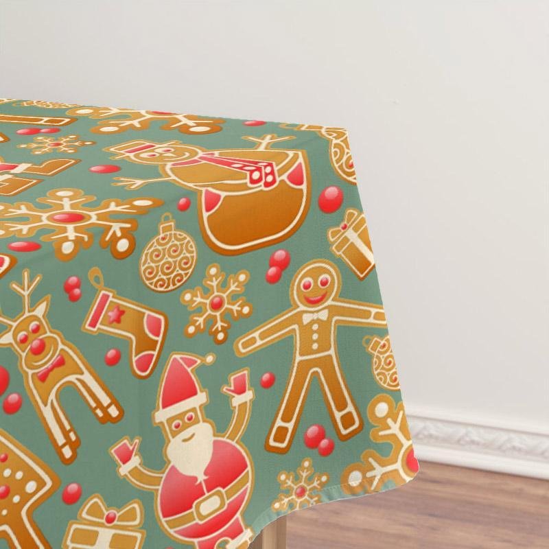 Christmas Decor Waterproof Gingerbread Man Tablecloth - Thoughtful Gifts Decor-BlingPainting-Customized Products Make Great Gifts