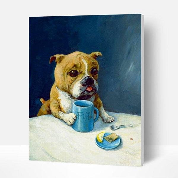 Paint by Numbers Kit -  Cute Bulldog-BlingPainting-Customized Products Make Great Gifts