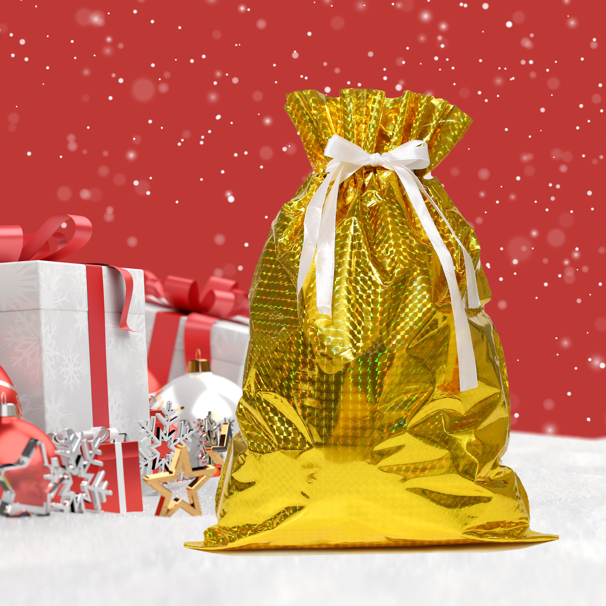 Christmas Drawstring Gift Bags Goodie Bag for Christmas Gift Decoration-BlingPainting-Customized Products Make Great Gifts