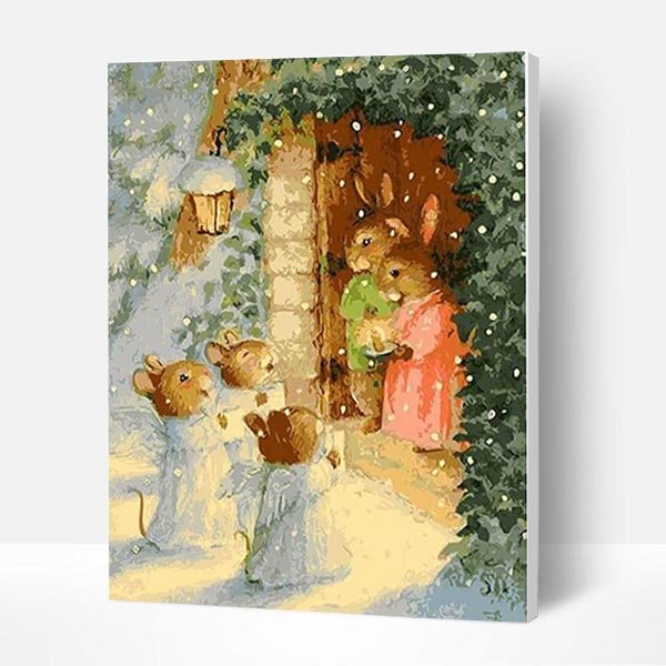 Paint by Numbers Kit - Christmas Landscape - Good Gifts-BlingPainting-Customized Products Make Great Gifts