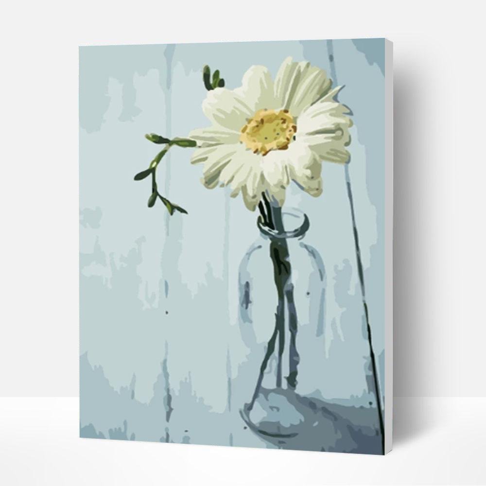 Paint by Numbers Kit - White Daisy-BlingPainting-Customized Products Make Great Gifts