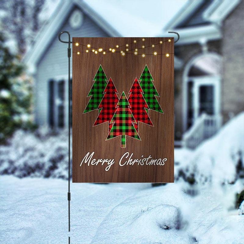 Christmas Trees Vintage Garden Flag/House Flag, Best Gifts Decor-BlingPainting-Customized Products Make Great Gifts