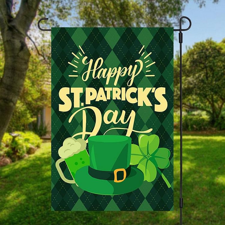 St.Patrick’s Day Garden Flag/House Flag-BlingPainting-Customized Products Make Great Gifts