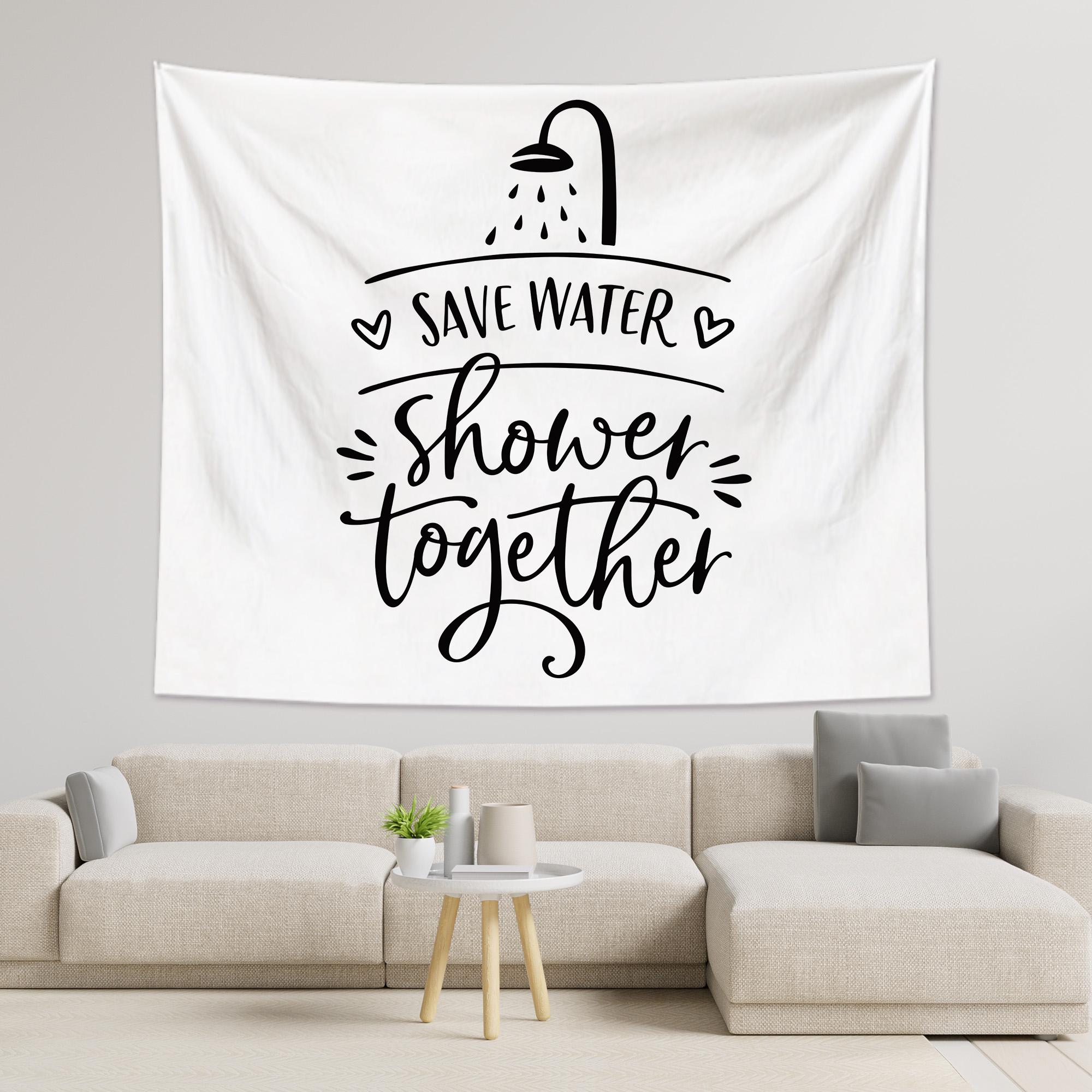 Shower Together Tapestry Wall Hanging Living Room Bedroom Decor-BlingPainting-Customized Products Make Great Gifts